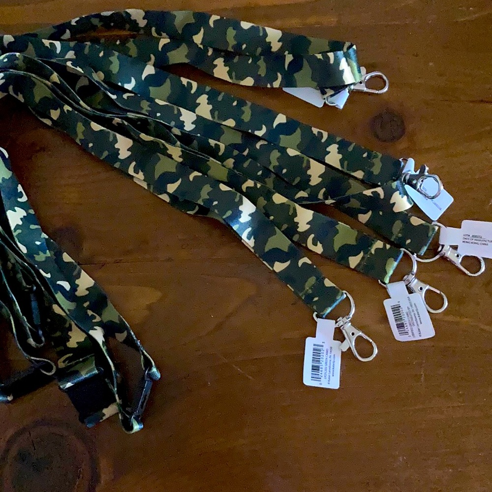 Green Camo Lanyards (pack of 5)